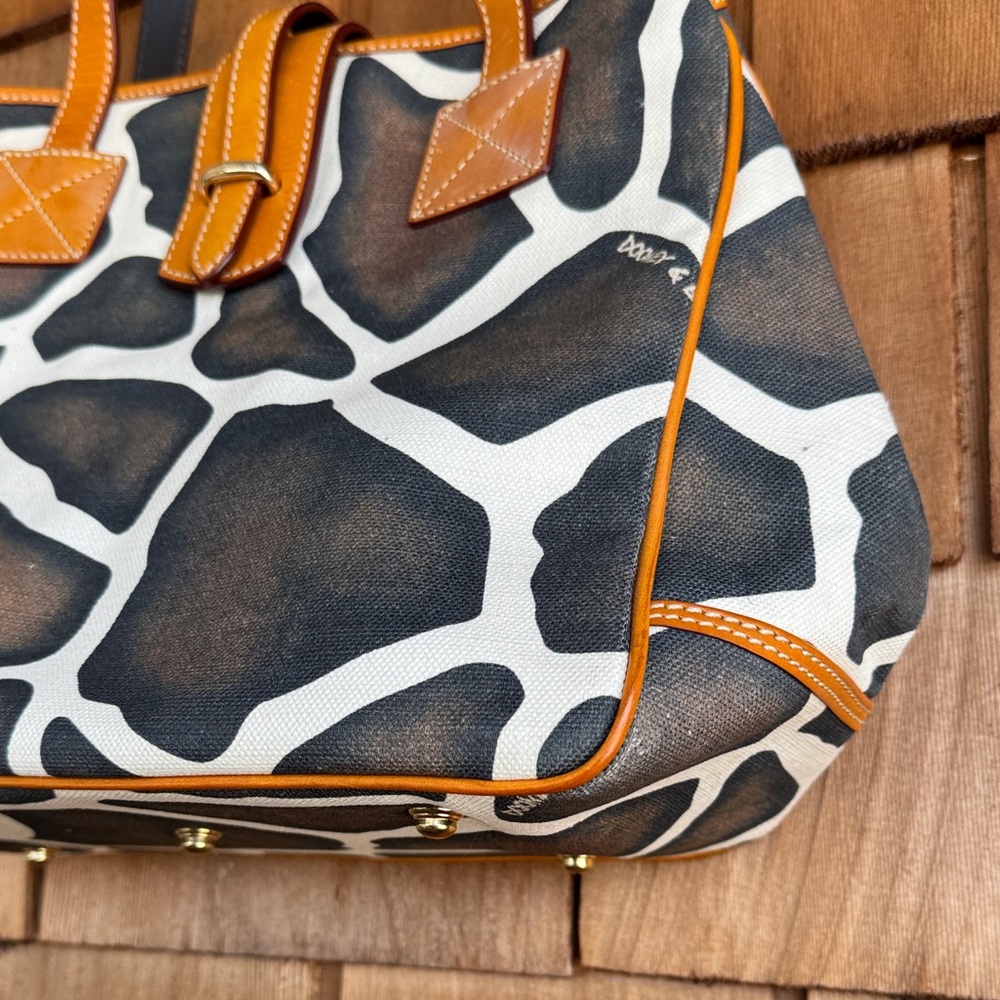 Dooney & Bourke Giraffe Print Shoulder Bag - Brown and Tan - Picture 5 of 7